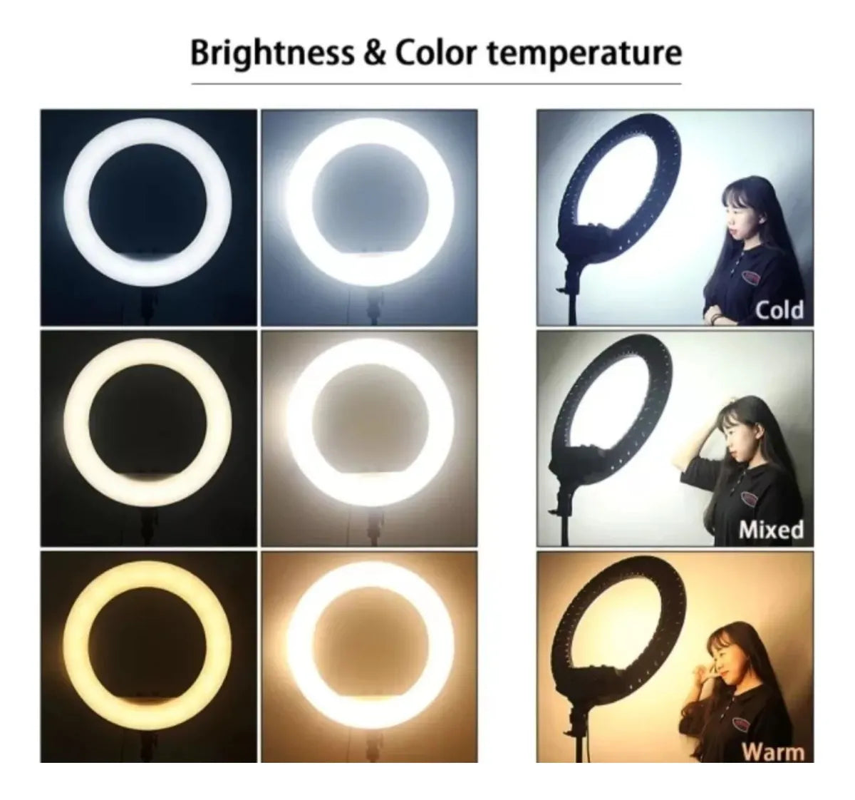 ⭐ Aro de Luz 30 cm + Trípode Ajustable