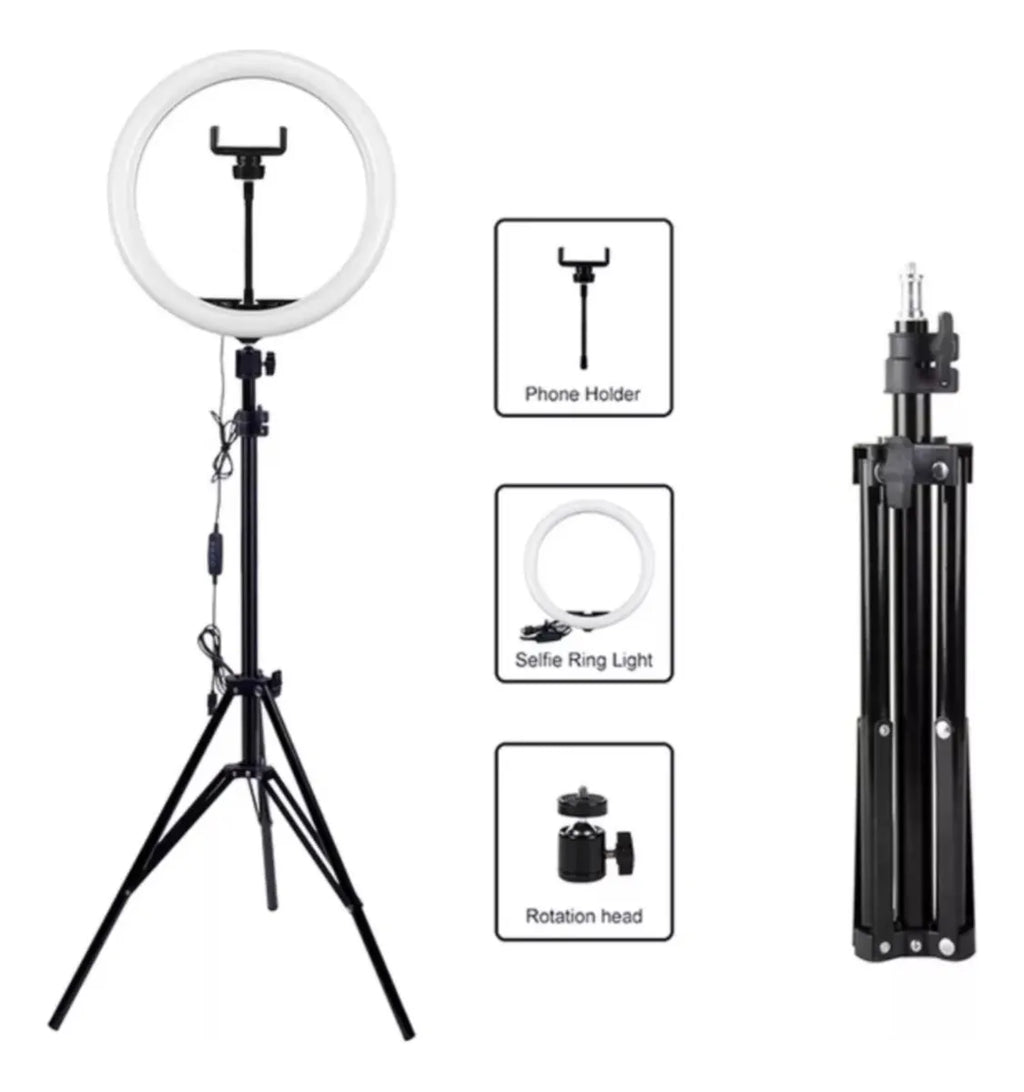 ⭐ Aro de Luz 30 cm + Trípode Ajustable