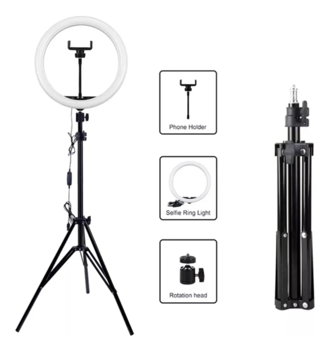 ⭐ Aro de Luz 30 cm + Trípode Ajustable