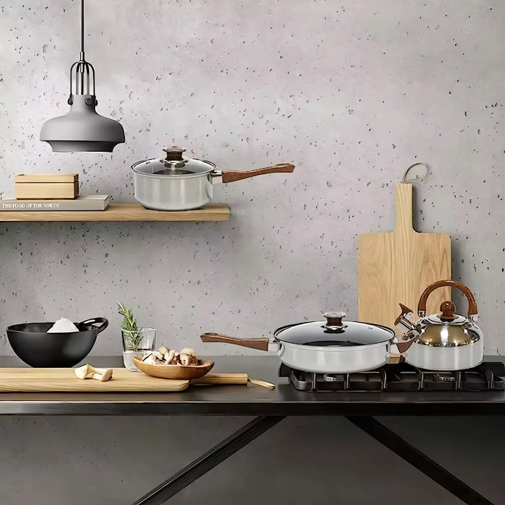 Batería de cocina esencial de 12 piezas
