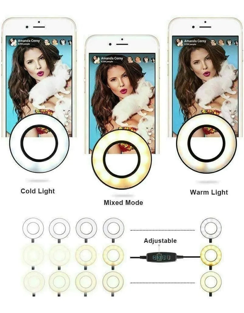 Soporte para Selfies con Aro de Luz